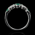 .57ct Diamond and Emerald 18k White Gold Ring