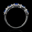 .52ct Diamond and Blue Sapphire 18k White Gold Ring