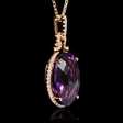 .31ct Diamond and Purple Amethyst 18k Rose Gold Pendant
