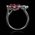 .35ct Diamond and Ruby 18k White Gold Ring