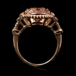 .42ct Diamond Morganite 18k Rose Gold Ring