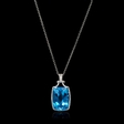 .32ct Diamond and Blue Topaz 18k White Gold Pendant