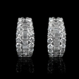 1.00ct Diamond 18k White Gold Huggie Earrings