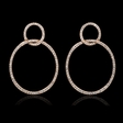2.75cts Diamond 18k Rose Gold Dangle Earrings