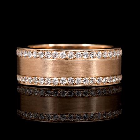 .84ct Diamond 18k Rose Gold Wedding Band Ring