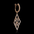 1.17cts Diamond 18k Rose Gold Dangle Earrings
