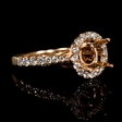 .54ct Diamond 18k Rose Gold Halo Engagement Ring Setting