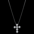 .42ct Diamond 18k White Gold Cross Pendant