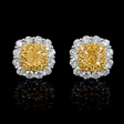 1.63cts Diamond 18k White Gold Cluster Earrings