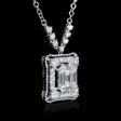 1.13ct Diamond 18k White Gold Pendant Necklace