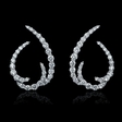 1.89cts Diamond 18k White Gold Dangle Earrings