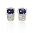 .95ct Haggai Diamond & Iolite 18k White Gold Earrings
