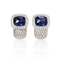 Haggai Diamond & Iolite 18k White Gold Earrings