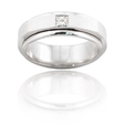 .22ct Men's Diamond 18k White Gold Wedding Band Ring