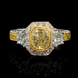 2.61ct Diamond Antique Style 18k Two Tone Gold Engagement Ring