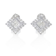2.71ct Diamond 18k White Gold Cluster Earrings