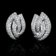 1.67ct Leo Pizzo Diamond 18k White Gold Earrings